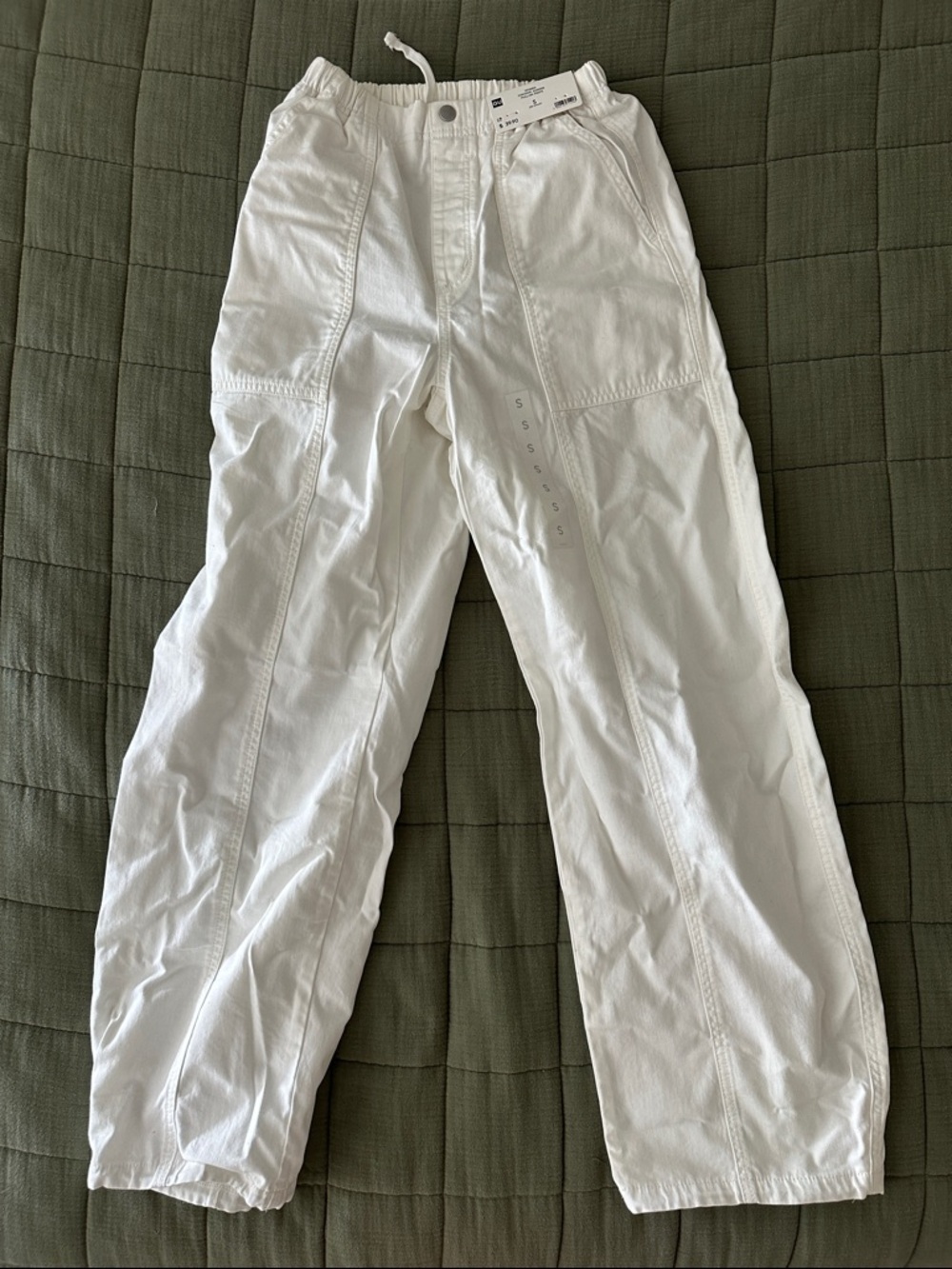 NWT GU Women's White Cocoon Jogger Pull-On Pants